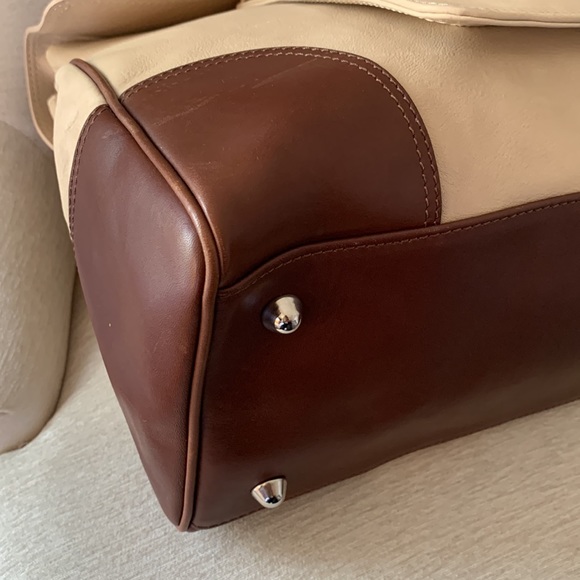 Buttery Soft Genuine Leather Tote Satchel Briefcase Bag Made in Italy - Picture 5 of 16
